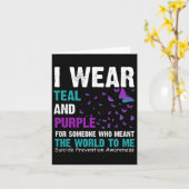 Ich trage Aquamarin und Lila für jemanden, der das Karte (Gelbe Blume)