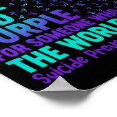 Ich trage Aquamarin und Lila für jemanden, der das Poster (Ecke)