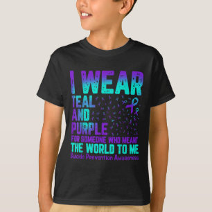 Ich trage Aquamarin und Lila für jemanden, der das T-Shirt