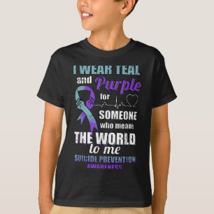 Ich trage Aquamarin und Lila für jemanden, der das T-Shirt