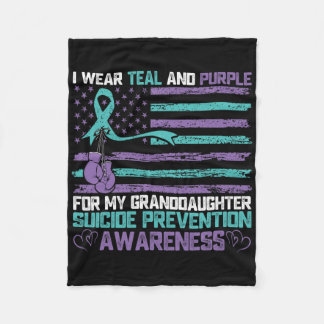 Ich trage Aquamarin und Lila für meine Enkelin Sui Fleecedecke