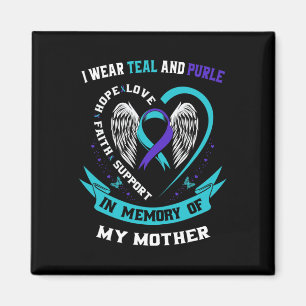 Ich trage Aquamarin und Lila für meine Mama Mutter Magnet