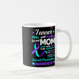 Ich trage Aquamarin und Lila für meine Mama Suizid Kaffeetasse