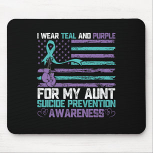 Ich trage Aquamarin und Lila für meine Tante Suizi Mousepad