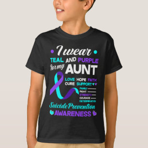 Ich trage Aquamarin und Lila für meine Tante Suizi T-Shirt