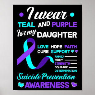 Ich trage Aquamarin und Lila für meine Tochter vor Poster