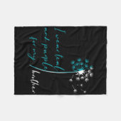 Ich trage Aquamarin und Lila für meinen Bruder Sui Fleecedecke (Vorderseite (Horizontal))