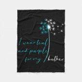 Ich trage Aquamarin und Lila für meinen Bruder Sui Fleecedecke (Vorderseite)