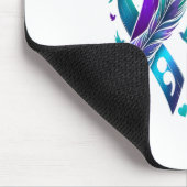 Ich trage Aquamarin und Lila für meinen Bruder Sui Mousepad (Ecke)