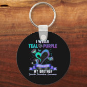 Ich trage Aquamarin und Lila für meinen Bruder Sui Schlüsselanhänger (Vorderseite)