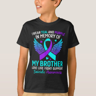 Ich trage Aquamarin und Lila für meinen Bruder Sui T-Shirt