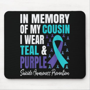 Ich trage Aquamarin und Lila für meinen Cousin Sel Mousepad