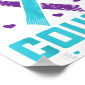 Ich trage Aquamarin und Lila für meinen Cousin Sel Poster (Ecke)