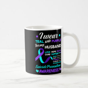 Ich trage Aquamarin und Lila für meinen Husbynd Su Kaffeetasse