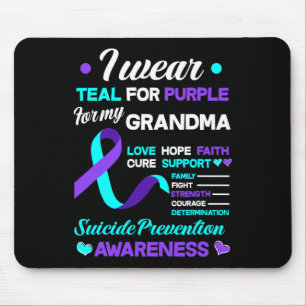 Ich trage Aquamarin und Lila für meinen Oma-Selbst Mousepad