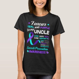 Ich trage Aquamarin und Lila für meinen Onkel T-Shirt