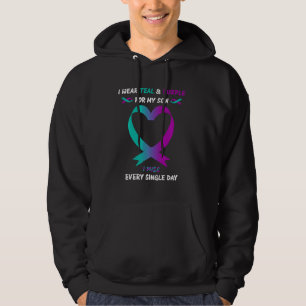 Ich trage Aquamarin und Lila für meinen Sohn, ich Hoodie