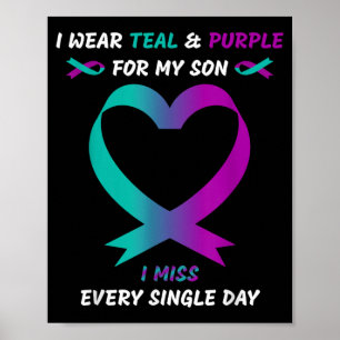 Ich trage Aquamarin und Lila für meinen Sohn, ich  Poster