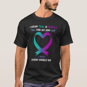 Ich trage Aquamarin und Lila für meinen Sohn, ich  T-Shirt