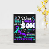 Ich trage Aquamarin und Lila für meinen Sohn Suizi Karte (Gelbe Blume)