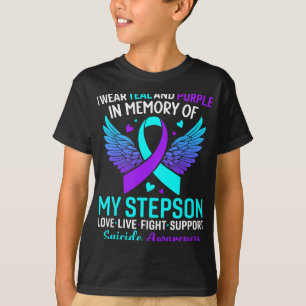Ich trage Aquamarin und Lila für meinen Stepson Su T-Shirt