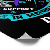 Ich trage Aquamarin und Lila für meinen Vater Selb Poster (Ecke)