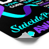 Ich trage Aquamarin und Lila für meinen Vater Suiz Poster (Ecke)