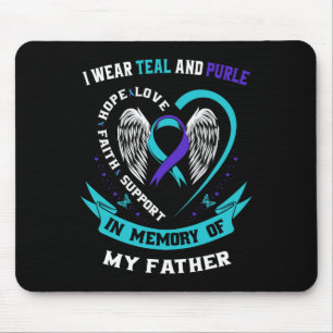 Ich trage Aquamarin und Lila für meinen Vater Vate Mousepad