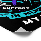 Ich trage Aquamarin und Lila für meinen Vater Vate Poster (Ecke)