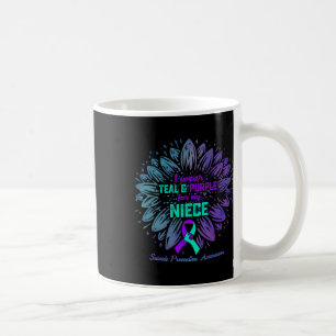 Ich trage Aquamarin und Lila für Niece Suizid Präv Kaffeetasse