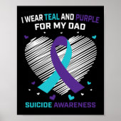 Ich trage Aquamarin und Lila für Vater Selbstmord Poster (Vorne)