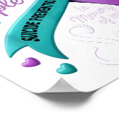 Ich trage Aquamarin und Lila im Gedächtnis meinen  Poster (Ecke)