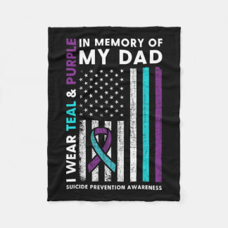 Ich trage Aquamarin und Lila in Erinnerung an mein Fleecedecke