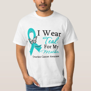 Ich trage aquamarine Band-Mutter-Eierstockkrebs T-Shirt