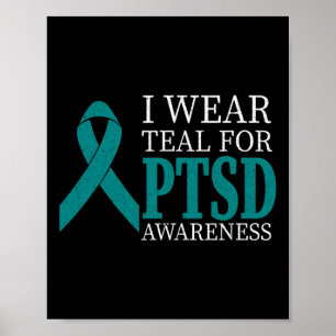 Ich trage Aquamarine Multifunktionsleisten-Ptsd - Poster