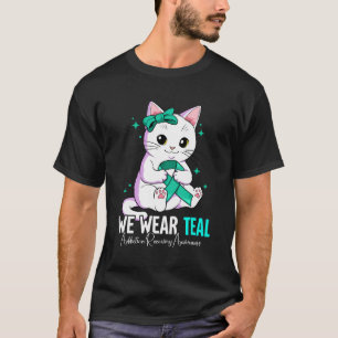 Ich trage Aquamarine Sucht Erholung Bewusstsein T-Shirt