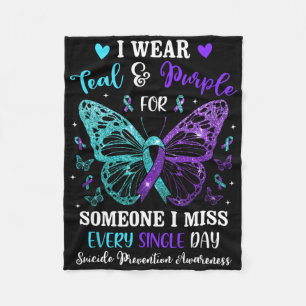 Ich trage Aquamarine und Lila Auszeichnungen zur S Fleecedecke