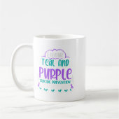 Ich trage Aquamarine und Lila Auszeichnungen zur S Kaffeetasse (Links)