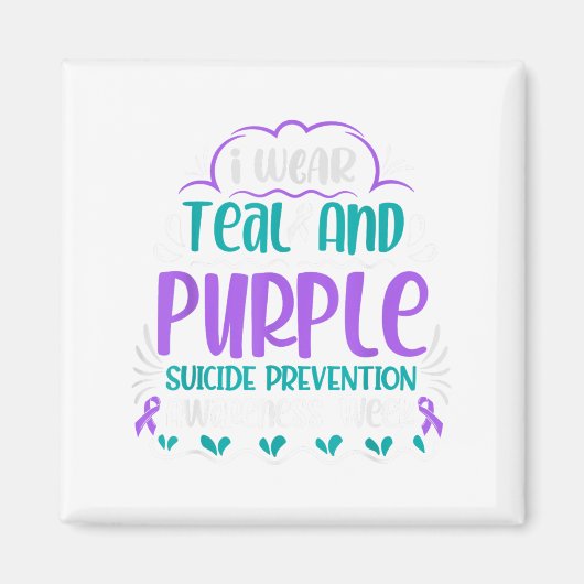 Ich trage Aquamarine und Lila Auszeichnungen zur S Magnet (Vorne)