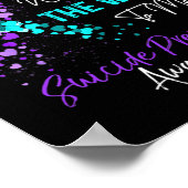 Ich trage Aquamarine und Lila Auszeichnungen zur S Poster (Ecke)