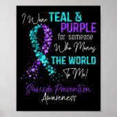 Ich trage Aquamarine und Lila Auszeichnungen zur S Poster (Vorne)