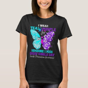 Ich trage Aquamarine und Lila Auszeichnungen zur S T-Shirt