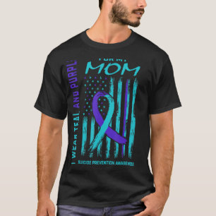 Ich trage Aquamarine und Lila Mama des Shirts zur