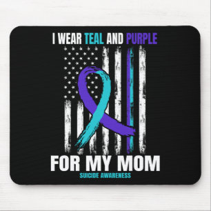 Ich trage Aquamarine und Lila Mama des Shirts zur Mousepad