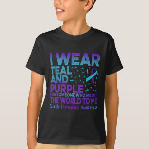 Ich trage Aquamarine und Lila Multipler Sklerose-S T-Shirt