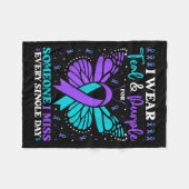 Ich trage Aquamarinen & Lila für jemanden, den Fleecedecke (Vorderseite (Horizontal))