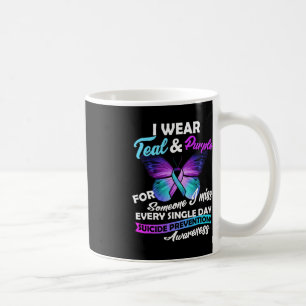 Ich trage Aquamarinen &Amp; Lila für jemanden, den Kaffeetasse