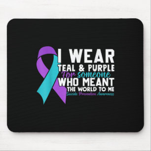 Ich trage Aquamarinen & Lila für jemanden, den Mousepad