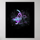 Ich trage Aquamarinen & Lila für jemanden, den Poster (Vorne)