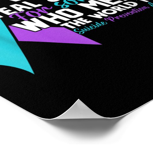 Ich trage Aquamarinen & Lila für jemanden, den Poster (Ecke)